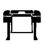 Wide format printer black icon