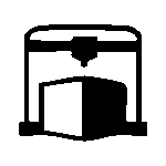 3D printer black icon