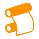 wide format printer media orange icon