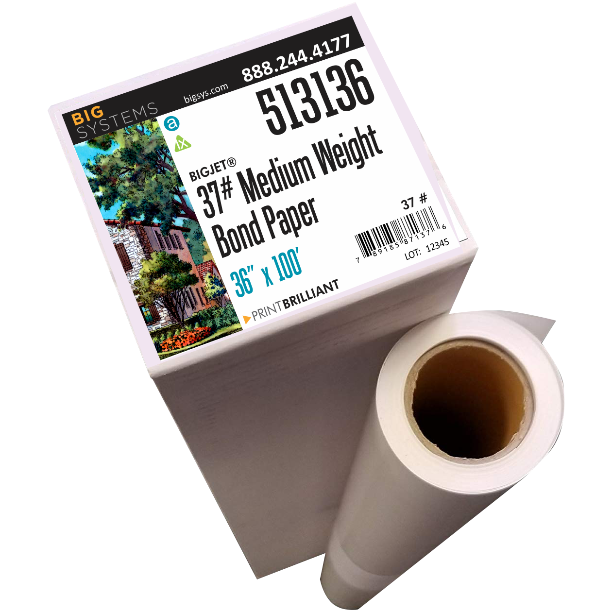 37# Sign Bond bright white matte plotter paper for proofing and posters