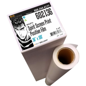 Spirit Clear Screen Positive Film 5 mil clear polyester inkjet film for screen positives and negatives