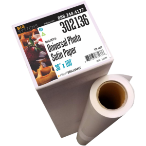 Universal Premium Satin Photo Paper Roll 10 mil resin coated instant dry wide format photo media