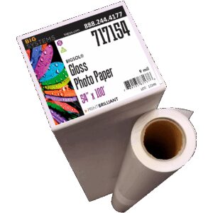 Gloss RC photo paper roll with high-gloss finish for professional photo and poster printing