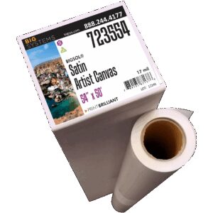 Satin 17 mil artist canvas inkjet printable poly cotton canvas for gallery quality prints