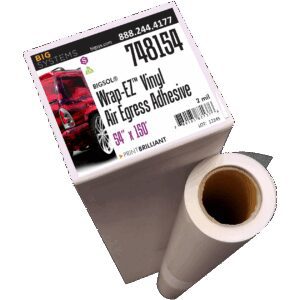 WrapEZ Vinyl Air Egress Adhesive with air-egress adhesive for complex graphic installations