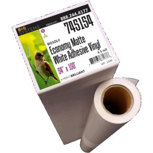 Economy Matte White Adhesive Vinyl matte white permanent vinyl for printable decals and signage