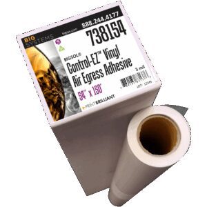 ControlEZ Vinyl Air Egress Adhesive gloss white polymeric vinyl with air egress adhesive for signage and decals