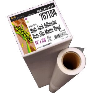 High-tack anti-slip matte vinyl roll for floor graphics with UL 410 slip resistance