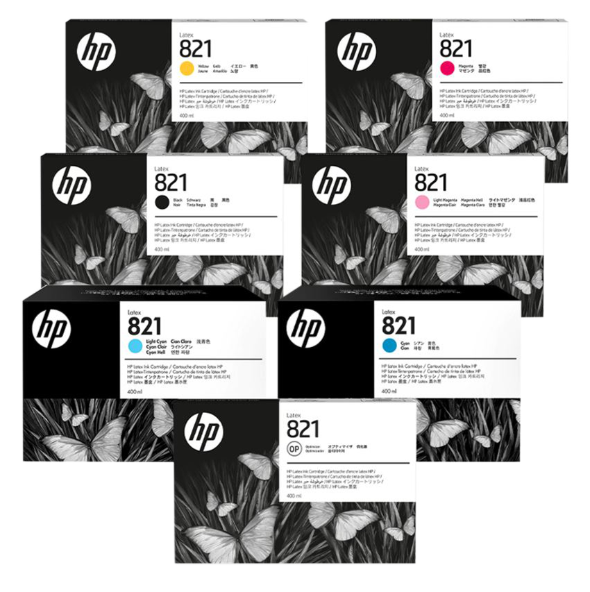 HP 821 400ml Cyan Latex Ink Cartridge for HP Latex 110 and 115 printers