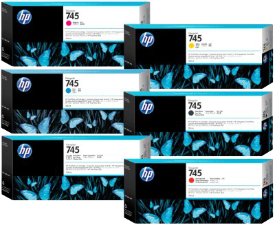 HP 745 Ink Cartridges 300 ml for HP DesignJet Z2600 and Z5600 printers