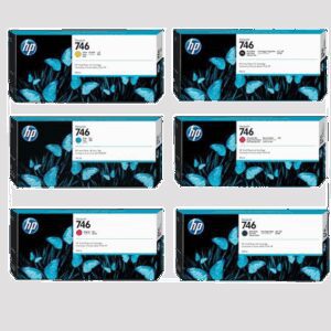 HP 746 Ink Cartridge 300 mL for HP DesignJet Z6 and Z9+ printers delivering vivid photo quality