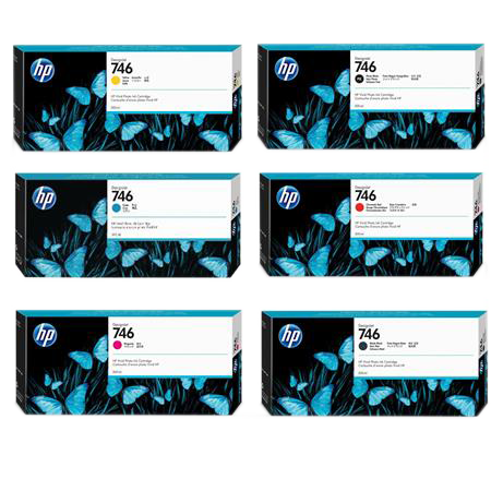 HP 746 Ink Cartridge 300 mL for HP DesignJet Z6 and Z9+ printers delivering vivid photo quality