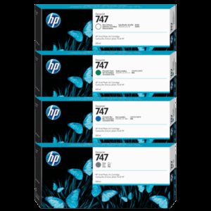 HP 747 Ink Cartridges 300 ml for HP DesignJet Z9+ printers delivering vivid photo quality