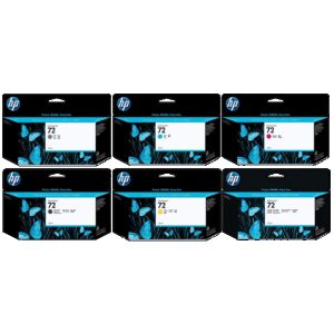 HP 72 130ml DesignJet Ink Cartridges for HP DesignJet T610 T770 T1200 and T2300 printers delivering rich color and long lasting prints