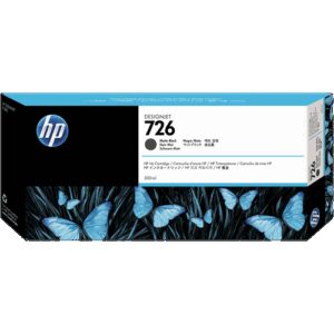 HP 726 300ml Matte Black Designjet Ink Cartridge - CH575A For Designjet T770, T1120, T1200, T1300, T2300, and T795 Series Printers & MFPs delivering crisp lines and deep blacks