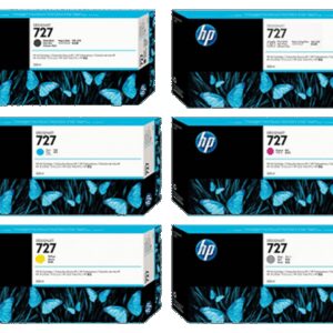 HP 727 300ml DesignJet Ink Cartridges for HP DesignJet T920 T1500 and T2500 series printers delivering crisp CAD lines and vivid color