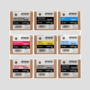 Epson T850 UltraChrome HD 80ml ink cartridges for Epson SureColor P800 delivering exhibition quality photographic prints