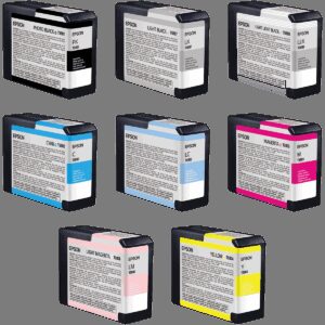 Epson T580 UltraChrome K3 80ml ink cartridges for Epson Stylus Pro 3800 and 3880 exhibition quality printing