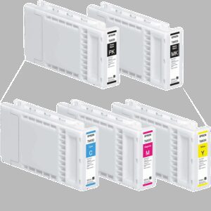 Epson T693 UltraChrome XD 350ml ink cartridges for Epson SureColor T-Series printers delivering sharp technical line quality