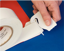 Banner Ups PowerTape 1.5 inch x 36 yard roll white banner hem reinforcing tape with 5 rolls per case