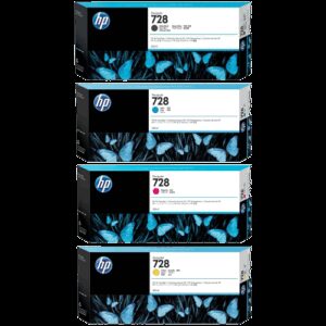 HP 728 300ml DesignJet Ink Cartridge Black F9J68A for HP DesignJet T730 and T830 printers producing crisp CAD lines and professional quality prints