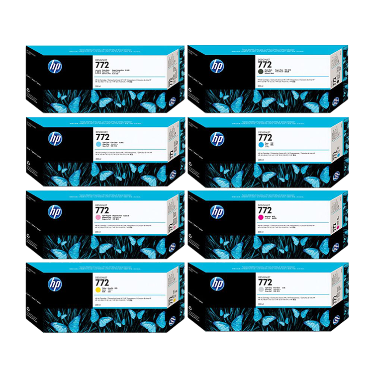 HP 772 Ink Cartridges for HP DesignJet Z2100, Z3100, Z3200, Z5200, and Z5400 printers