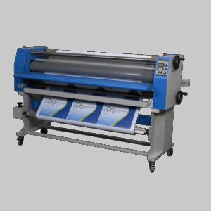 GFP 865DH-4RS 65 inch dual heat wide format laminator with swing-out shafts and rotary slitters