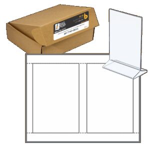 Printable White Acrylic Inserts 2-Up double-sided matte inserts for acrylic table tents