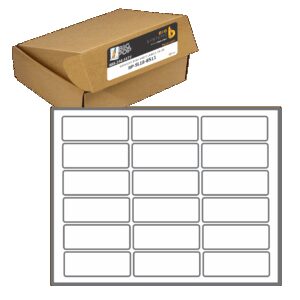 Printable Adhesive Satin Poly Shelf Labels 18-up adhesive shelf label sheets