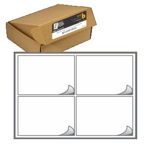 White cooler cling material 4 x 7 four-up removable window graphics