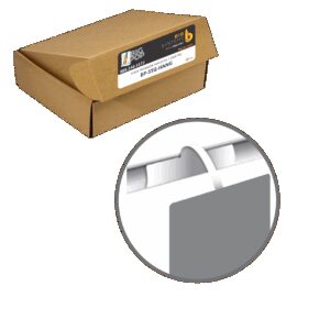 Printable White Glossy Poly Shelf Talkers 4-Up dangling retail shelf signage sheets