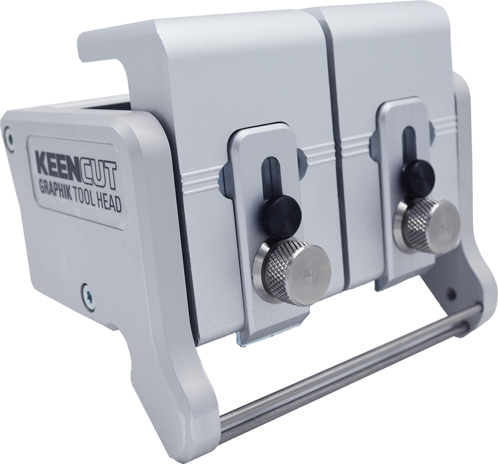 Keencut Double Graphik Tool Head with dual blade holders for two way precision cutting