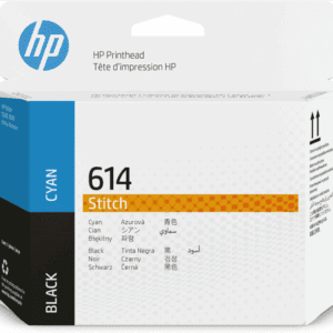 HP 614 Stitch Dye Sublimation Printheads Black and Cyan for HP Stitch S300 and S500 printers delivering consistent textile image quality