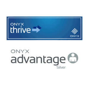 ONYX Thrive RIP Software with Advantage Silver interface showing parallel Adobe PDF Print Engine processing and production management tools