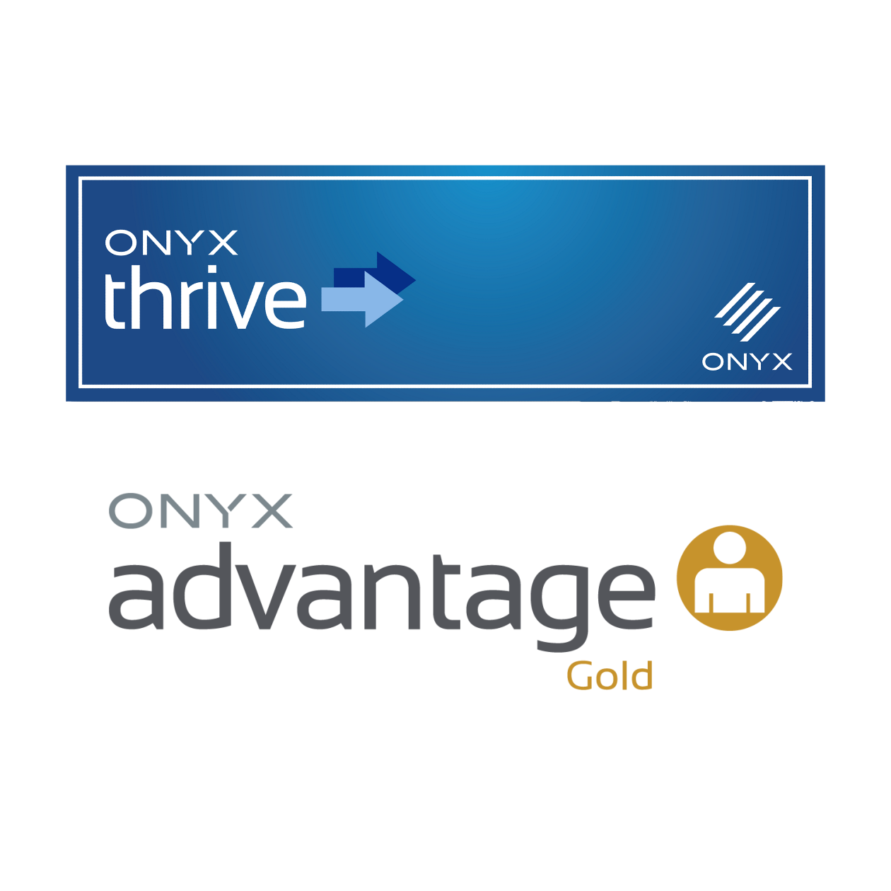 ONYX Thrive RIP Software with Advantage Support dashboard showing Adobe PDF Print Engine processing and production management tools