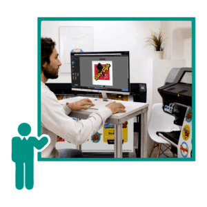 Wide format printer workflow training for production efficiency and consistent output