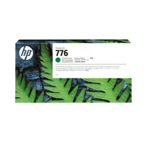HP 776 1-liter Chromatic Green ink cartridge for high-contrast color output