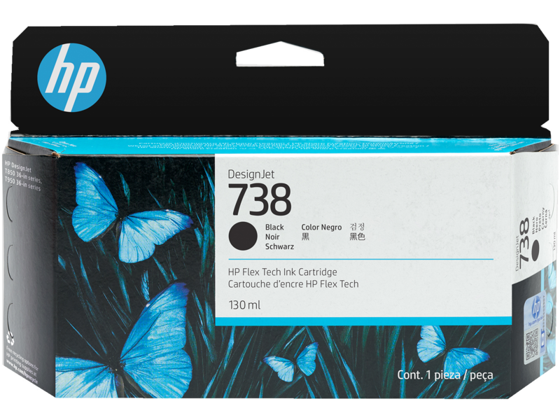 HP 738 130ml DesignJet Ink Cartridges for HP DesignJet T850 T870 T950 and XT950 printers