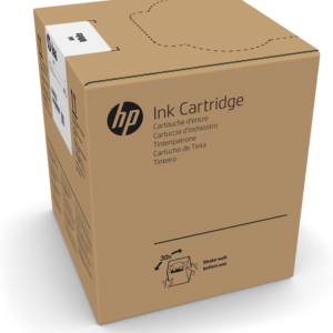 HP 886 3-Liter White Latex Ink Cartridge packaging for HP Latex R1000 and R2000 rigid printers