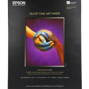 Epson Velvet Fine Art Paper 8.5 x 11 100% cotton rag archival matte fine art paper
