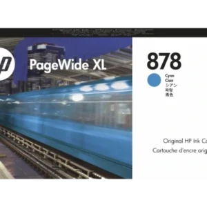 HP 878 PageWide XL Ink Cartridge 1-liter cyan Eco-Carton for PageWide XL Pro 5200 technical printing