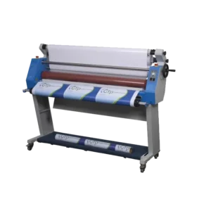 GFP 263C 63" cold laminator with stand and casters for wide format print finishing