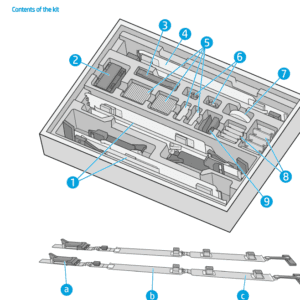 HP Latex R-Series Edge Holders Kit Y6V16A installed on HP Latex R1000 rigid printer