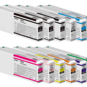 Epson UltraChrome HD / HDX T55K Inks (700 ML) full 12-color set including black, cyan, magenta, yellow, and extended gamut inks