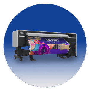 Epson SureColor S8170 printing a durable vinyl graphic suitable for indoor and outdoor displays