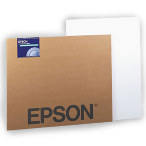 Bright white EPSON Premium Posterboard Matte sheets for photographic and display printing