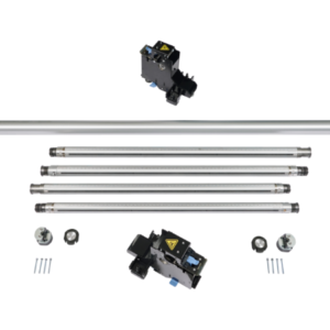 HP Latex Jumbo Dual Roll Split Spindles installed on printer