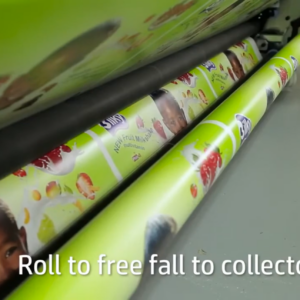 HP Latex 126-in Roll Freefall Kit installed on printer