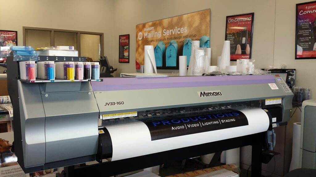 Wide Format Printers Client Spotlight showing print shop production environment