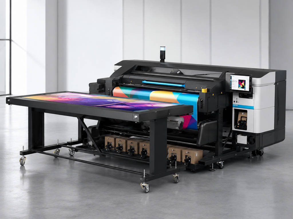 HP Latex R530 64 inch hybrid flatbed printer available from Big Systems